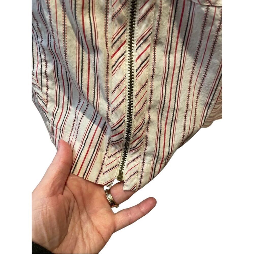 *3/$15 Bandolino Women's Striped Zippered Blouse Multicolor Size L Casual - Picture 3 of 11
